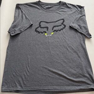FOX Gray T-Shirt with Fox Logo Men’s XL
